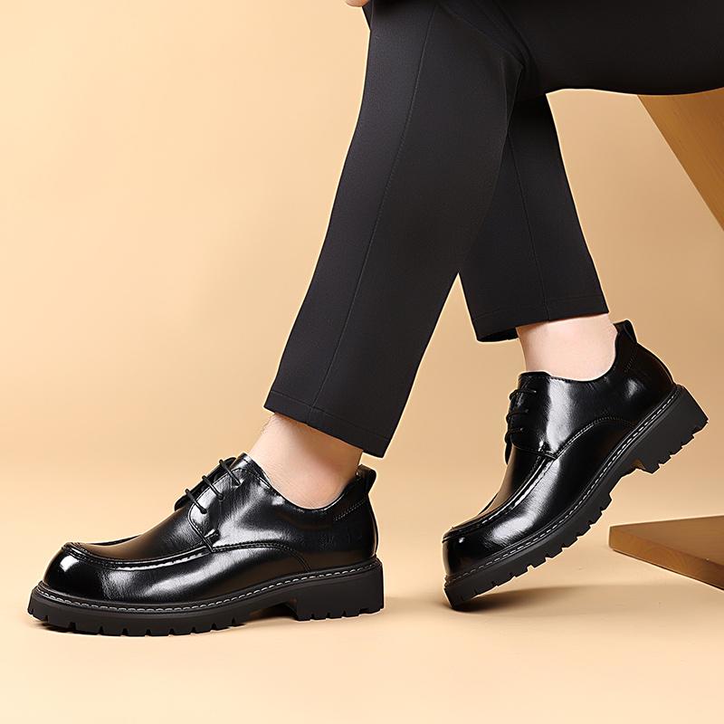 Fashion New Derby Men's Leather Shoes Classic Gentleman Minimalist Style Work or Office Outdoor Street Fashion Shoes Dress Lace Up