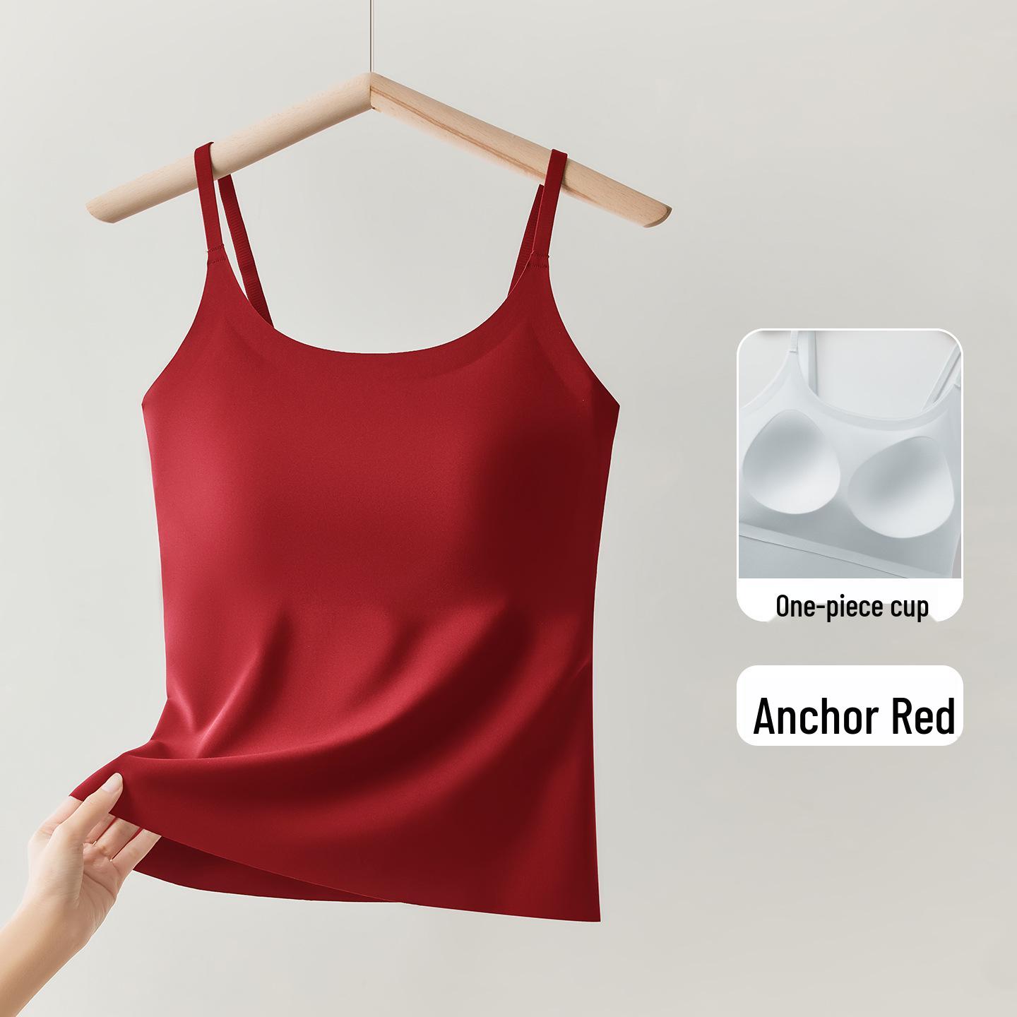 

Seamless Summer Camisole Lingerie with Chest Pad and Beautiful Back Design L (95-115 lbs)