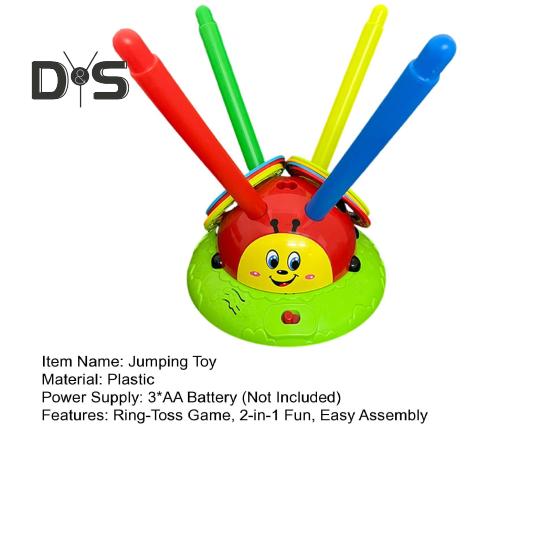 Skákací a házecí hračka 2 v 1 Hudební skákací hračka Vnitřní venkovní hry Hra s kroužky pro děti od 4 do 6 let Rozvoj motorických dovedností