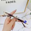 Frameless Anti-Blue Light Retro Reading Glasses for Seniors - Metal, Single Vision, Fashion Hot Seller