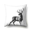 Polyester Pillowcase Automobile Decoration Home Printed Deer Pillowcase Waist Cushion Cover Car Cushion Head Cushion Cover