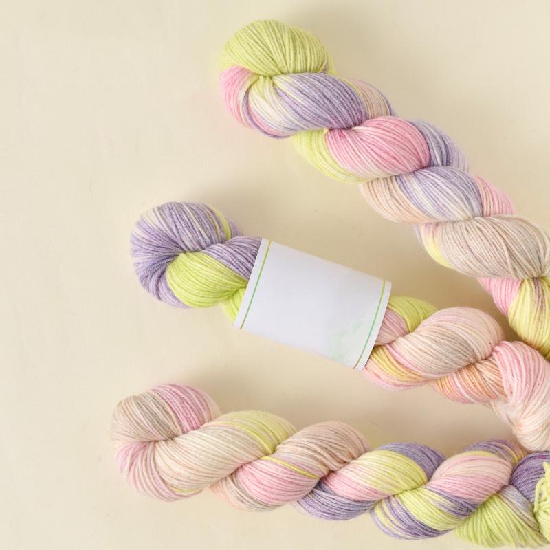 Ensemble de fil chiné Artisan 100G Écheveaux de laine grosse teints à la main