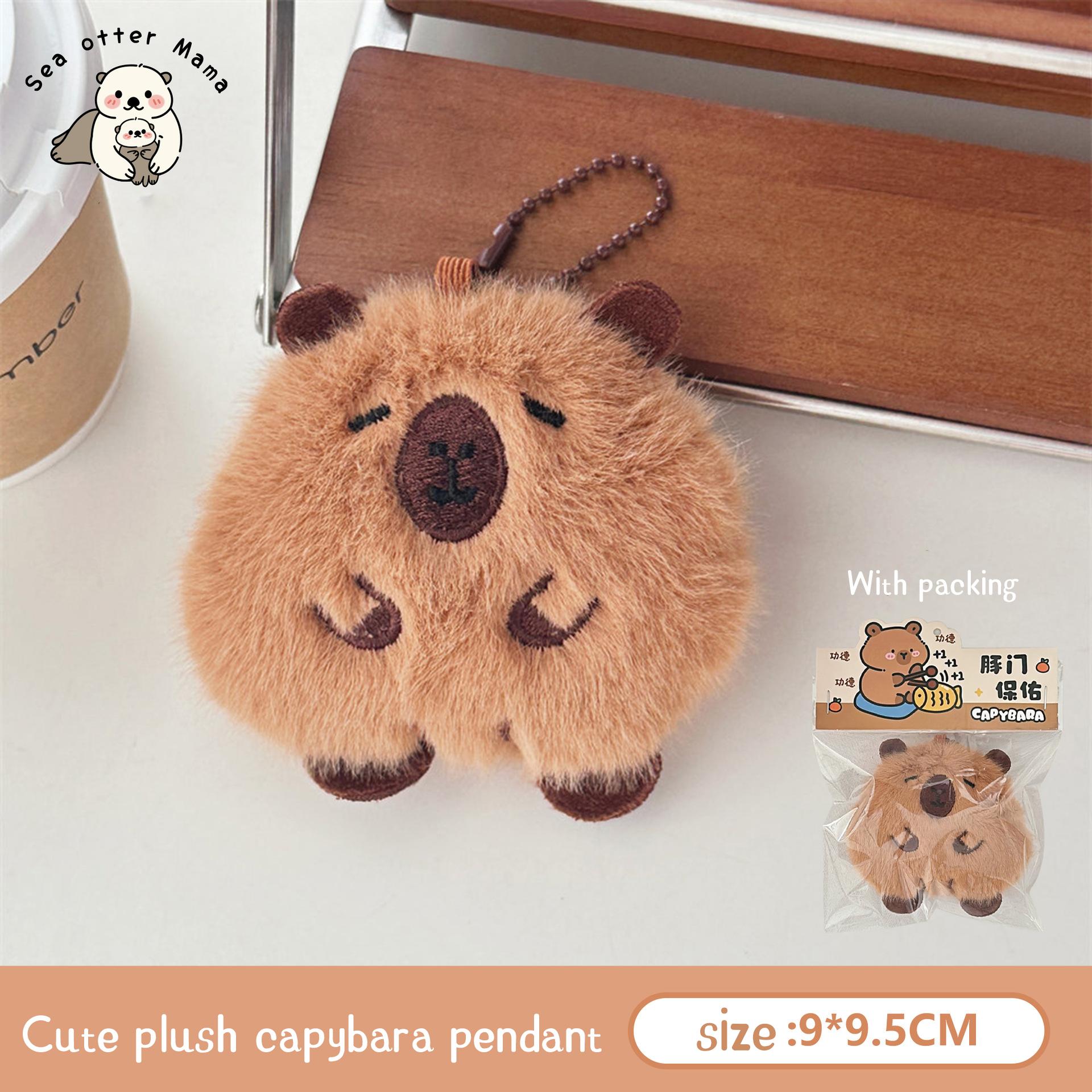 

Плюшевый пищащий кулон-брелок, милый кулон, мультяшный бобер, кукла-украшение