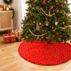Star Pattern Christmas Tree Skirt for Holiday Tree Bottom Decoration