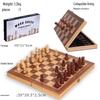 Brangdy Solid Wood Foldable Chess & Checkers Set
