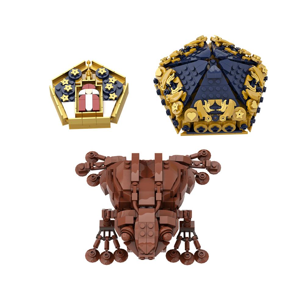 MOC Magic School Chocolate Frog Building Blocks Sweets Box Wizard Card Hogwarts Chocolate Frog Brick Toy Kid Gift