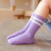 Jungen Socken Frühling Sommer Baby Kinder Socken Einfarbig Baumwolle Mädchen Jungen Mittelhohe Socken Kinder Streifen Sportsocken 1-8 Jahre