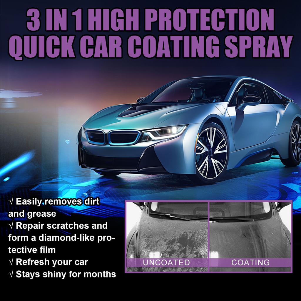 Schnellversiegelung, Stärkung der Autowachspolitur, Spray, hydrophob, intensiver Glanz, professionelles Autopflege-Politur-Trio-Set
