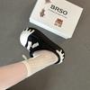 [BRSO] Cute cartoon sweet kitten two wear hole shoes, women wear thick-soled heightening beach sandals