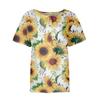 Women's Fashion Printed Pattern Button Down Chest Pocket Short Sleeve Shirt