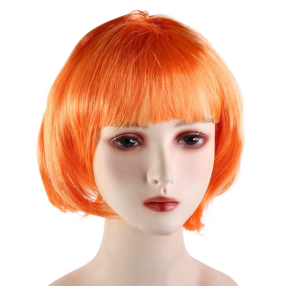 Funny Women Bobo Wig Pink Short Straight Hair Cosplay Party Bob Hair  Makeup Party