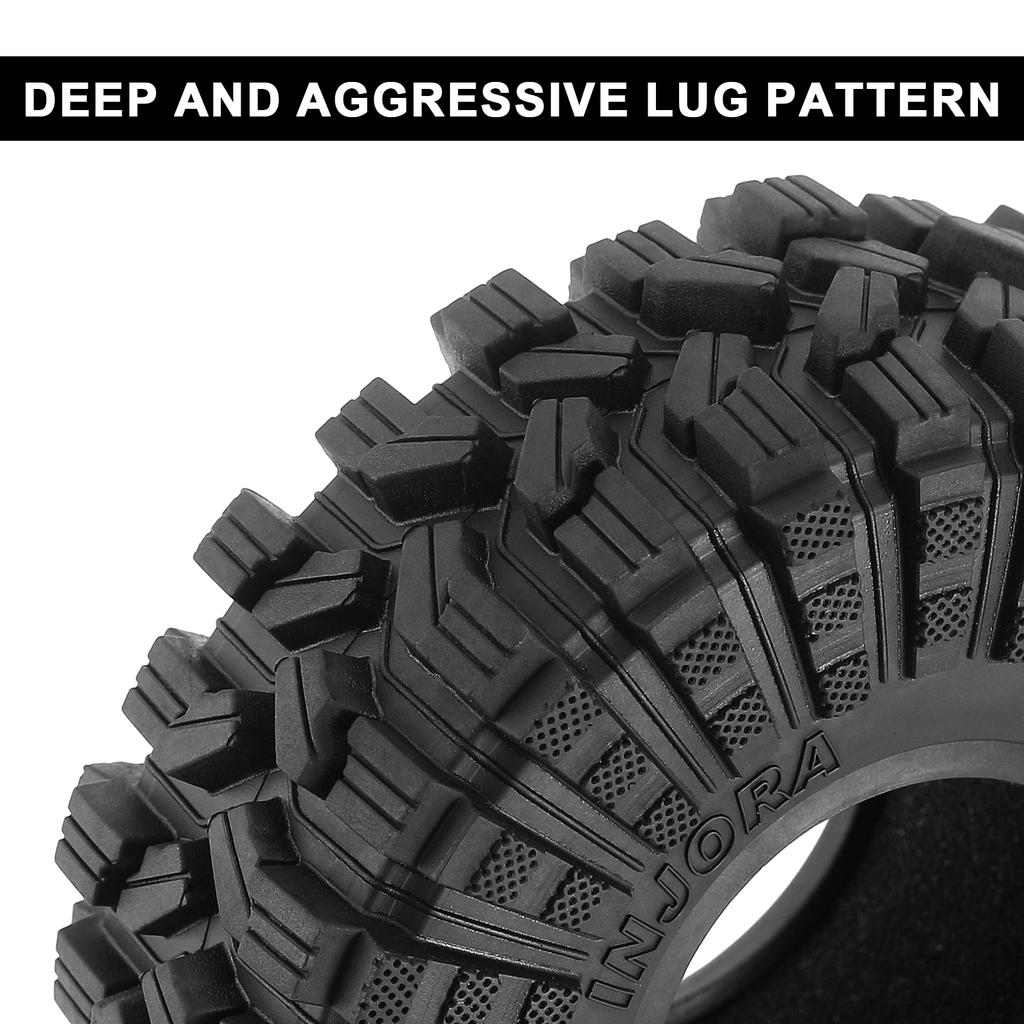 Injora King Trekker 1.9" All Terrain Tires For 110 Rc Crawler (118*42Mm) (S5)