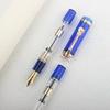 Ranvi Jinhao Tiandao 1935 Fountain Pen #8 Fine Sword Nib, Blue and Clear Acrylic, with Large Converter and Guitar Clip