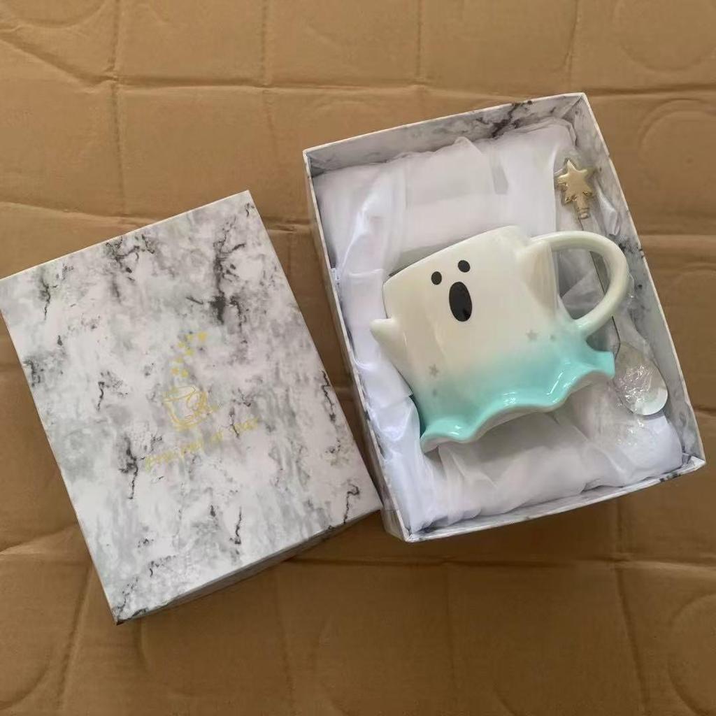 Tazza da Caffè in Ceramica Fantasma Fantasma Magico - Coppia di Tazze Sprite di Halloween Eccentriche