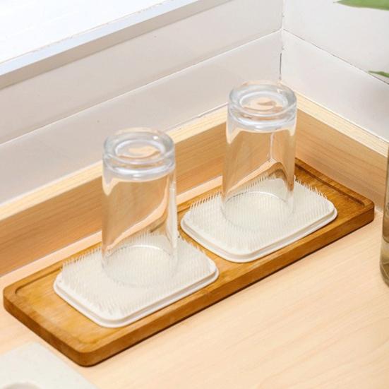 Cleaning Brush Soft Dense Bristles Easy To Rinse Versatile Drainer Household Scrubber Fruits Vegetables Dirt Removal Hanging Hole Cleaning Scrubber