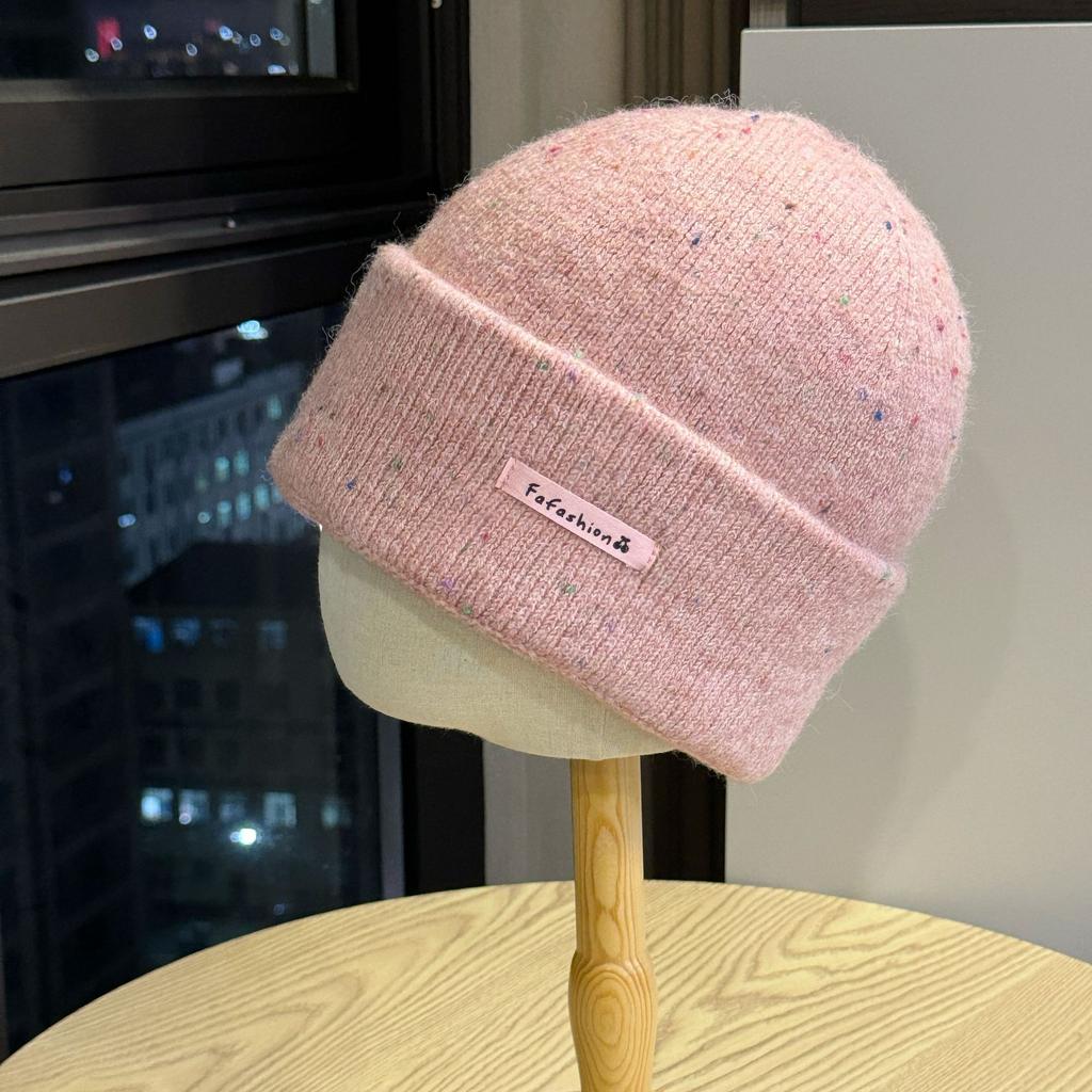New Star Dot Color Hat Women's Winter Woolen Hat Fashionable Knitted Hat Autumn and Winter High Quality Warm and Versatile Cold Hat