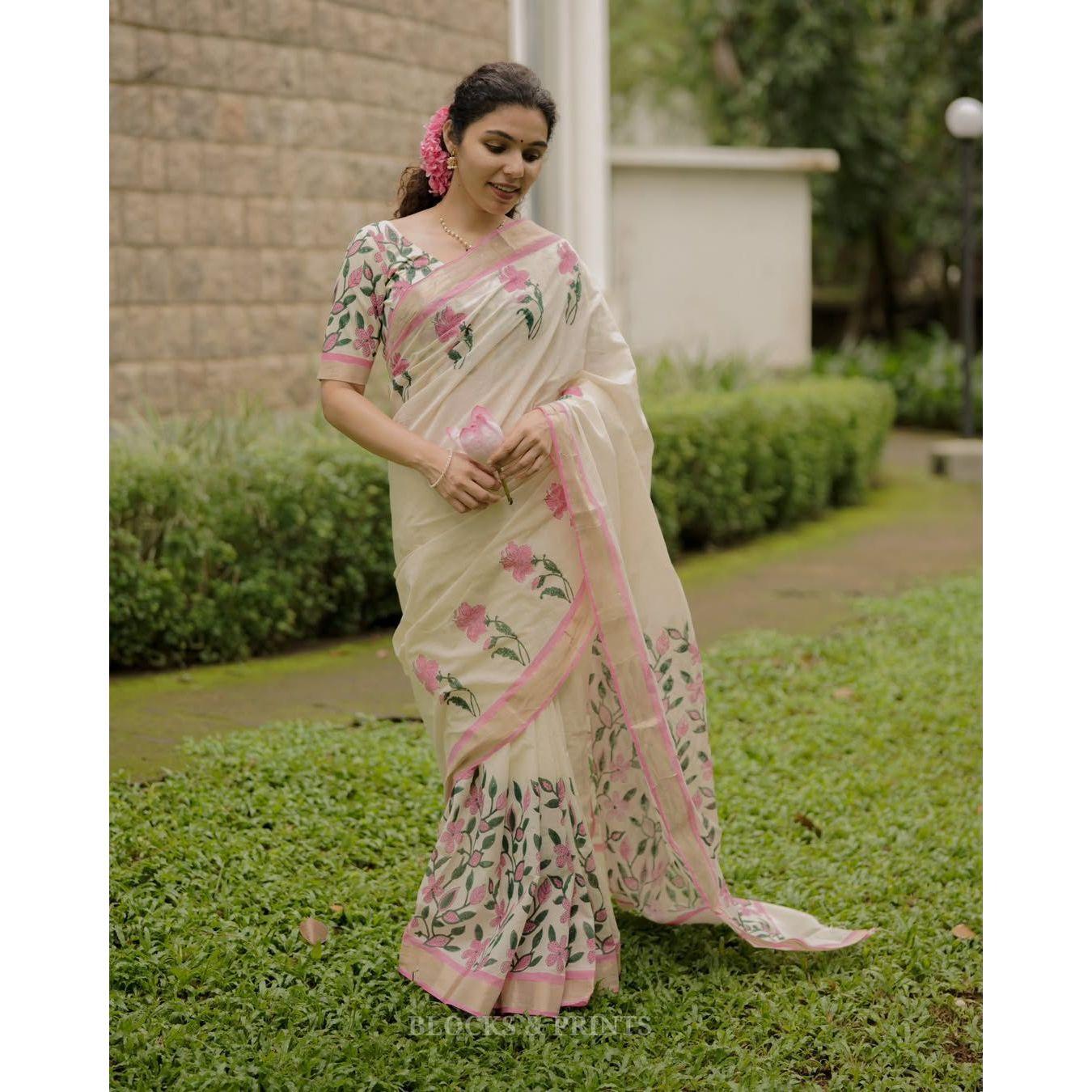 New Exclusive Designer Linen Cotton Saree – Fresh Perspective Digital Print Edition