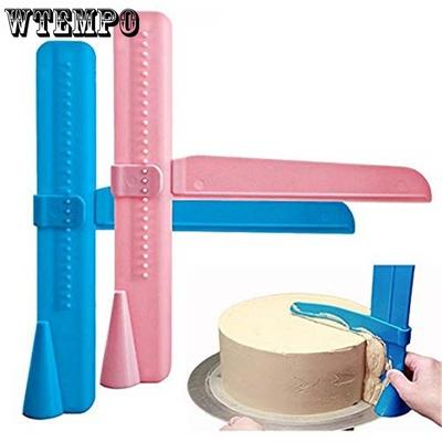 Kuchenschaber, Glätter, verstellbar, Fondantspatel, Kuchenkantenglätter, Creme-Nivelliergerät, DIY-Backwerkzeuge, Kuchen, Gebäckspatel