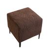 Square Ottoman Stool Cover Jacquard Elastic Footrest Slipcovers All Inclusive Stretch Footstool Dust Covers Solid Color Bedroom