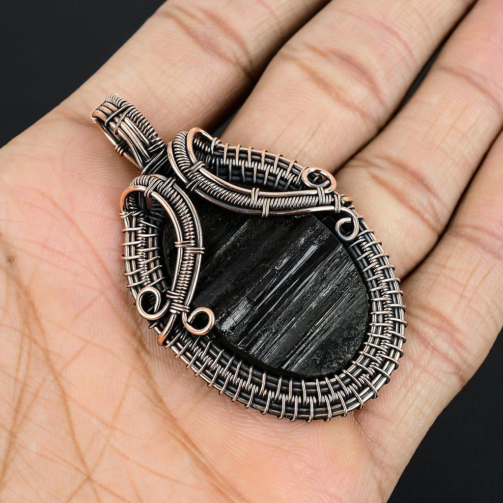 Black Tourmaline Pendant Gemstone Jewelry, 925 Solid Sterling Silver Pendant, Handmade Amazing Pendant Jewelry