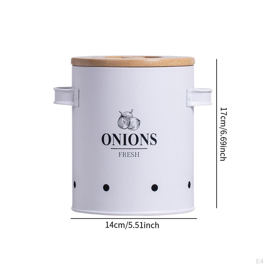 Nádoba na pracovní desku pro cibuli a česnek, Vintage úložný box na zeleninu