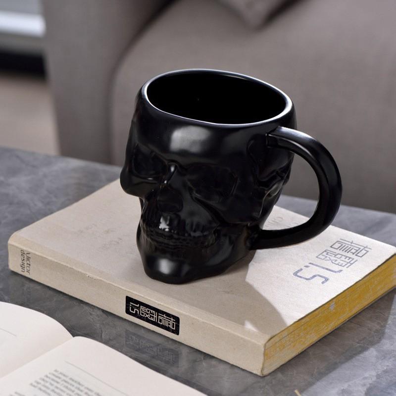 Halloween Skull Ceramic Coffee Mug Creative Office Drinkware Modern Minimalist