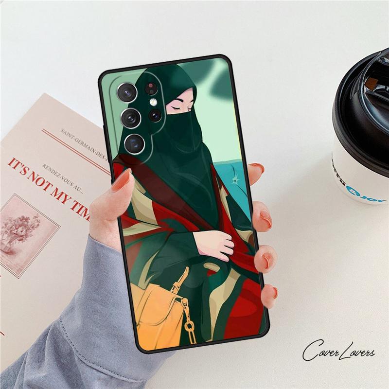 Muslim Islamic Arabic Hijab Girl Phone Case For Samsung Galaxy S24 S25 S23 S22 Ultra Note 10 20 Plus S20 S21 FE Cover