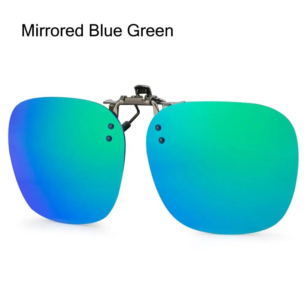 Clip-On Sunglasses Convenient Flip-Up Metal Clip Sun Glasses For Women Men Glasses Rimless Polygonal Shades