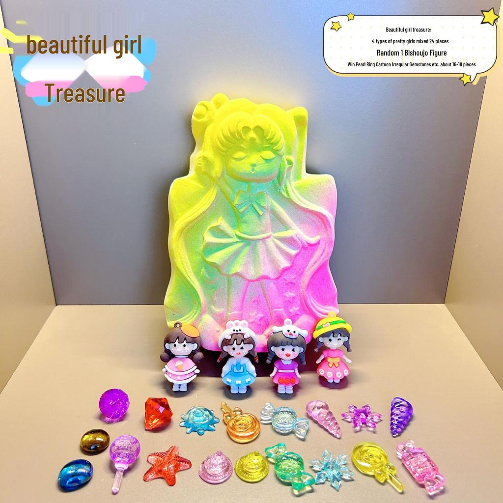 Dinosaur Fossil Excavation Toy – Children's Educational DIY Dig Kit with Surprise Gem Figurine