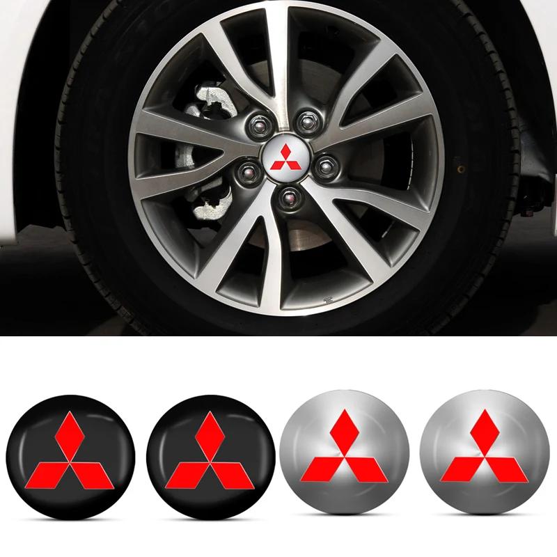4pcs 56mm Car Wheel Center Hub Cap Stickers Styling For Mitsubishi Lancer 9 Ex Evo ASX L200 Colt Pajero Sport Accessories fxcr23