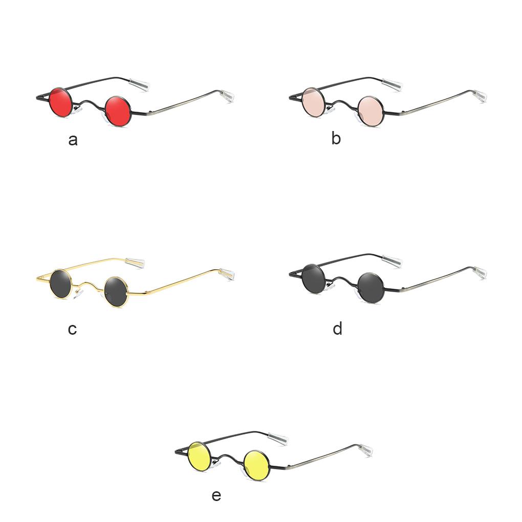 Sunglasses Rock Punk Glass Vintage Style Round Lens Sunproof Unisex Small Circle Hippie Accessories Anti-UV Sun Glasses Outdoor