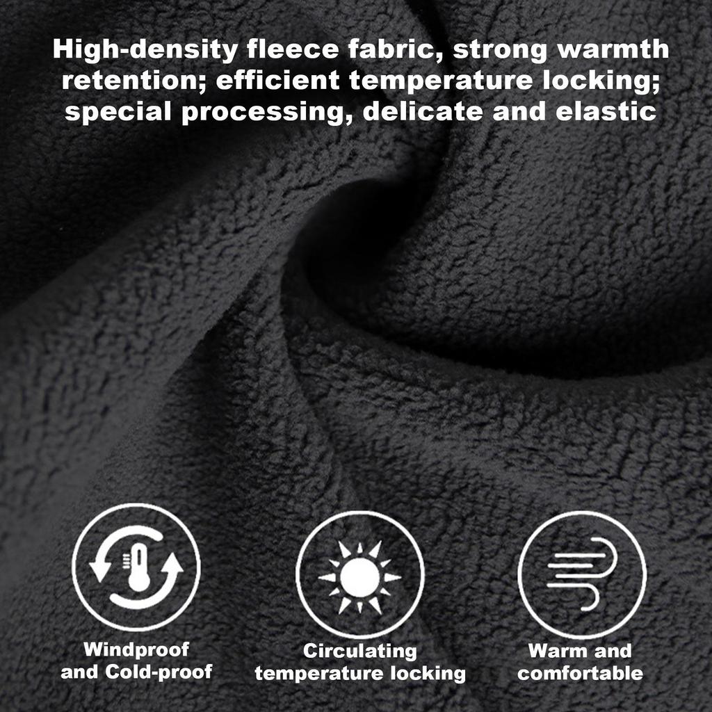 Cycling Face Cover Fleece Hat With Drawstring Thickened Thermal Neck Hood Hat For Women Runners Cyclists Camping Cycling