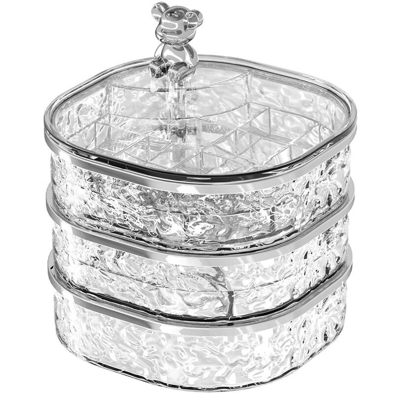 Portable Transparent 3-Layer Jewelry Storage Box
