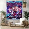 Mbappe individualus Jūsų vardas Sienos dekoras Gobelenas Menas Gyvūno atminimui Gimtadienio Vestuvių Šventės Fonas Šeimos Dovana