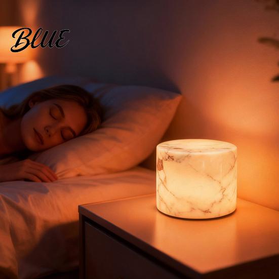 LED Cordless Night Light Marble Portable Touch Bedside Table Lamp Adjustable Lighting Modes Rechargeable Ambient for Bedroom Office Desk