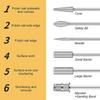 Nail Drill Bit Set 6-piece Milling Cutter Polishing and Removing Accessories As Dead Skin Tools Nail Art Pedicure Manicure Tools