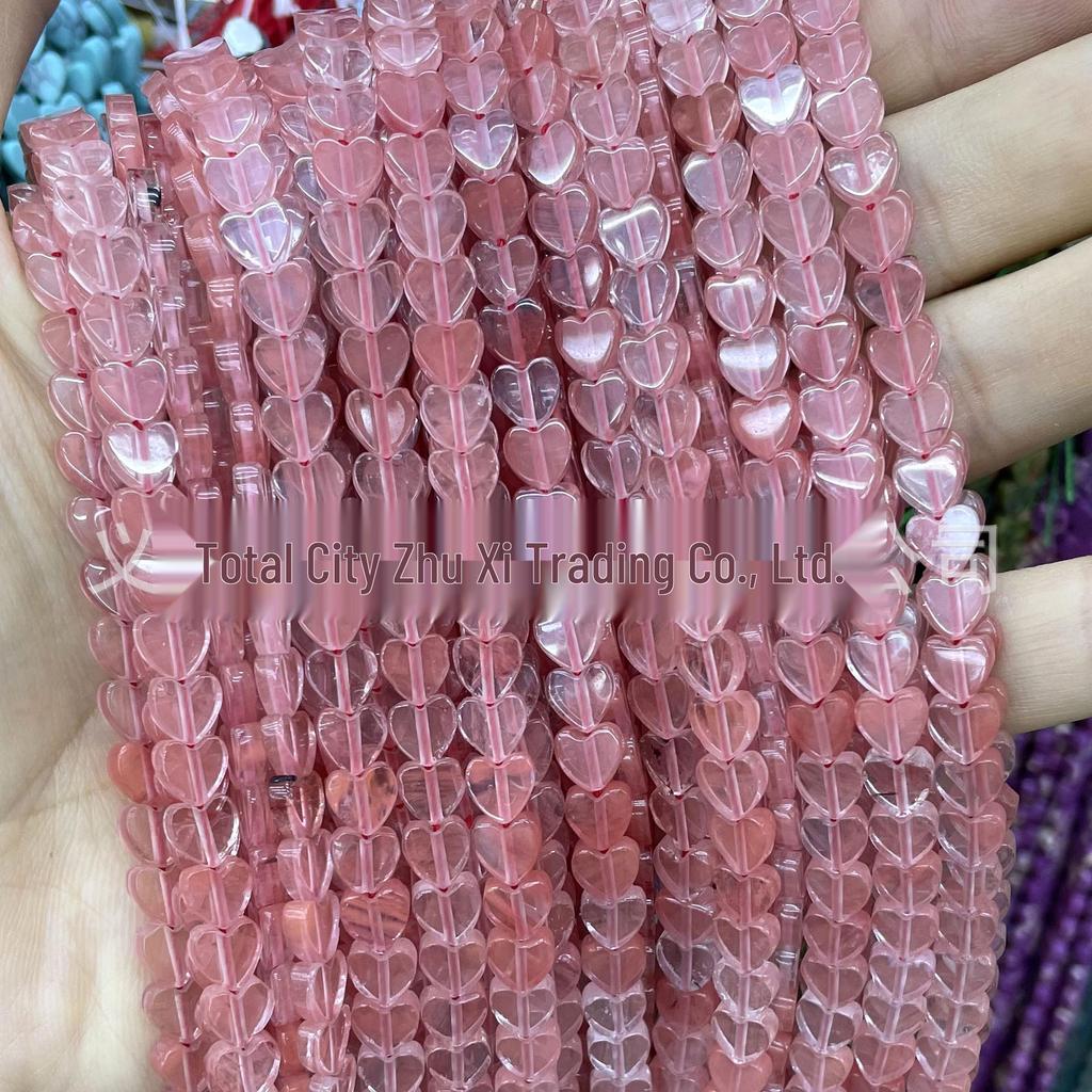 6mm herzförmige Kristallachat-Perlen: Tigerauge, Grüner Aventurin für DIY-Schmuck und Armbänder