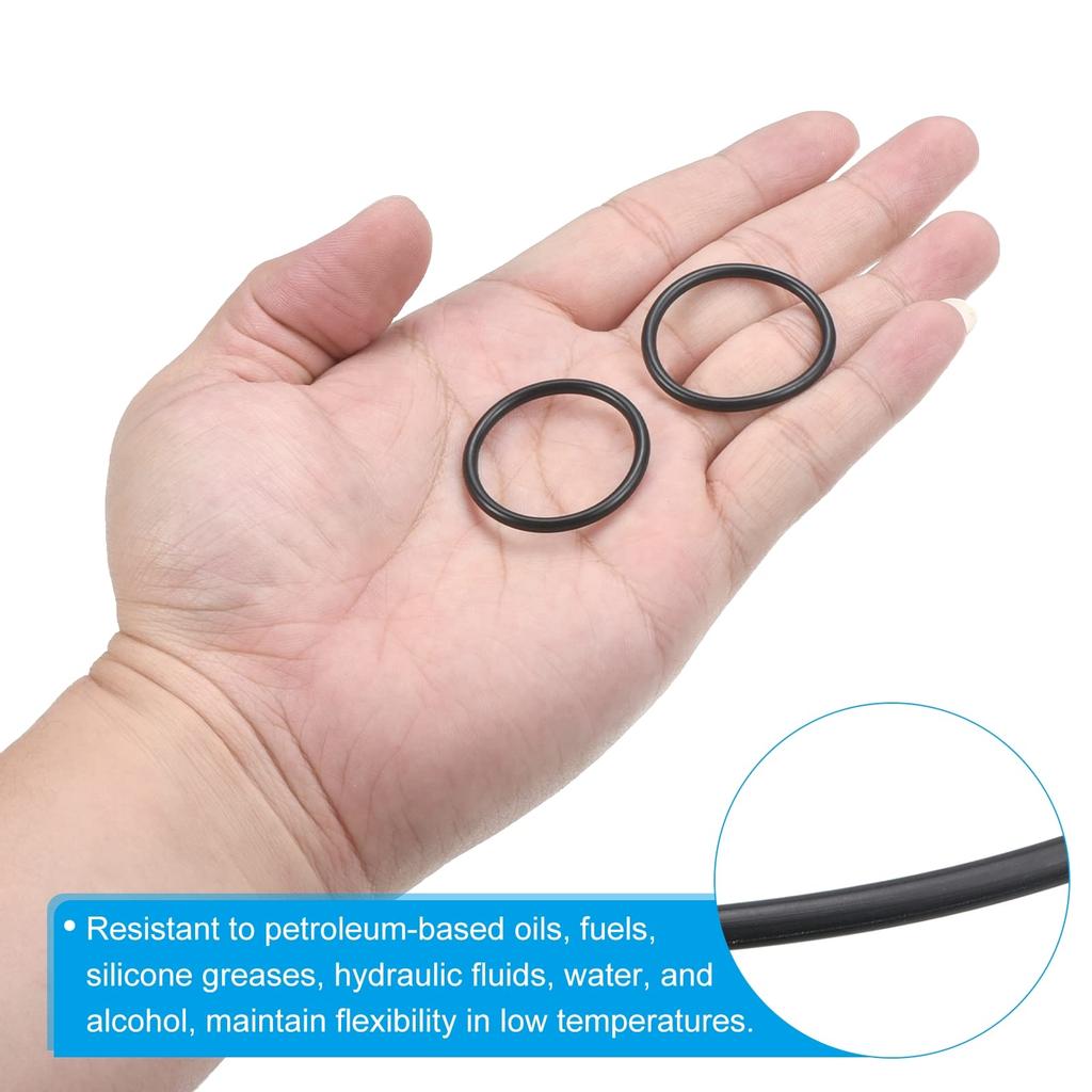PATIKIL O-Ring, Rubber Gasket, O-Ring, Heat Resistant, -Resistant, Waterproof, 1.3 Inches (33 Mm), Outer