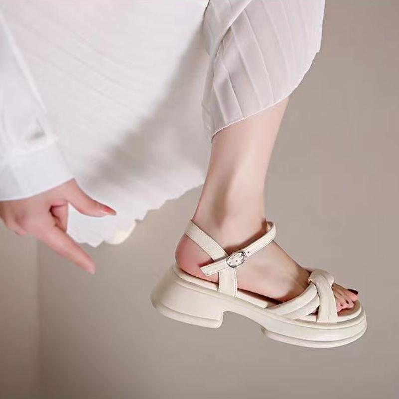 Fashion Summer Women Gladiator Sandals Fashion Comfortable Platform Sandals Muffin Casual Cross-toe Women's Shoes Luxury Sandales