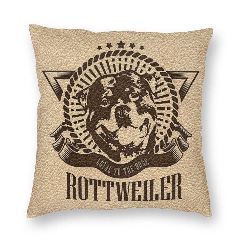 German Rottweiler Pillow Case 40X40Cm Living Room Decoration Kawaii Metzgerhund Rott Rottie Dog Cushion Salon Square Pillowcase Peach skin 18*18(CM)-1Pcs