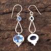 Natural Tanzanite Gemstone 925 Sterling Silver Jewelry Handcrafted Earrings2.50" EE-132-3