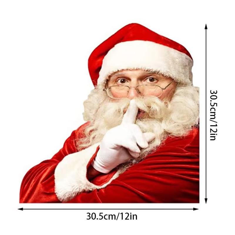 Weihnachtsmann-dekorierte Autoaufkleber, selbstklebende PVC-Weihnachtsdekoration Autoaufkleber, lustige Weihnachtsmann-Aufkleber