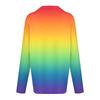 Ladies' And Winter Top With Zipper, Casual Gradient Color Long Sleeved Top
