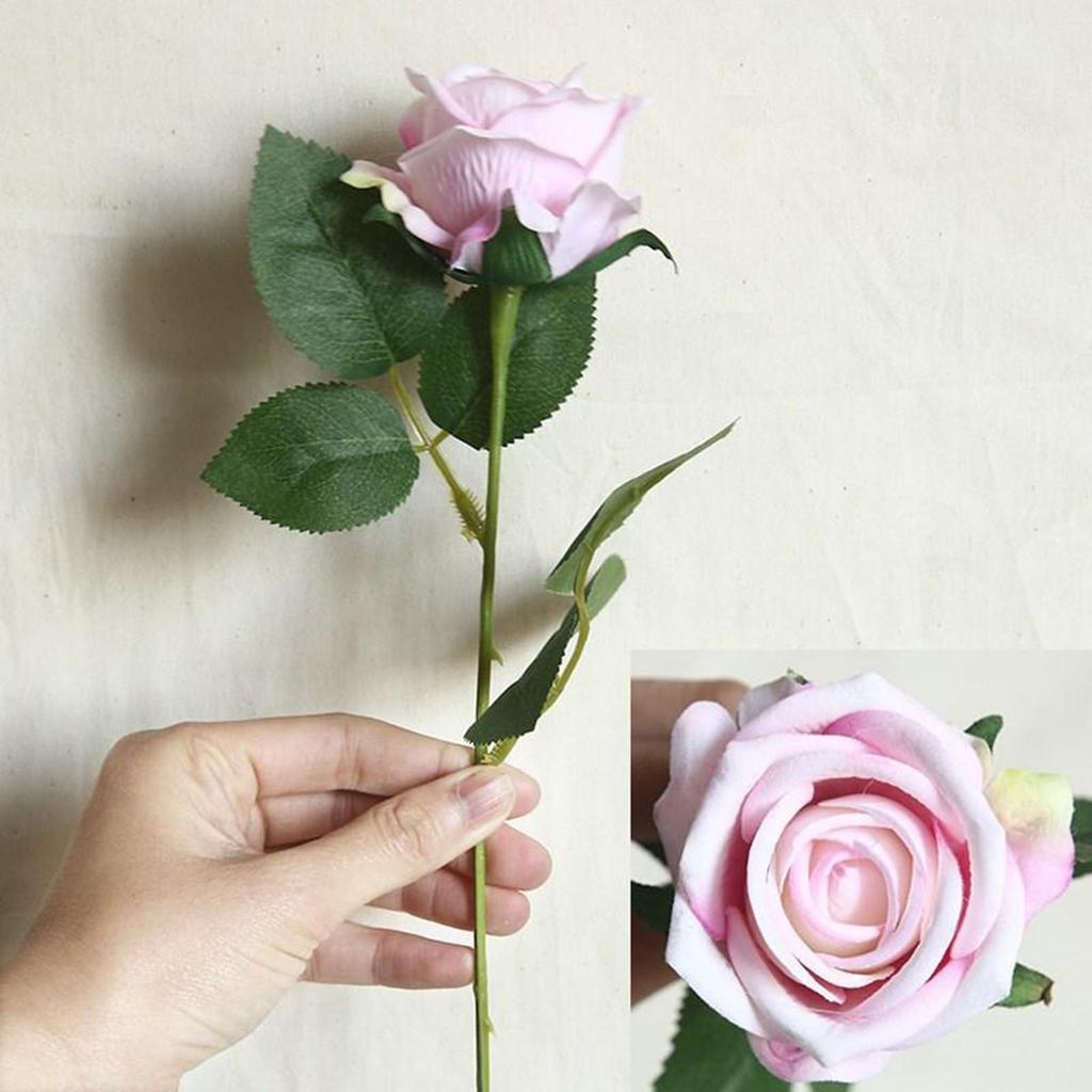 Elegant Artificial Flowers Rosaceae Flannel Rose Flower Bouquet diy Holiday Centerpieces Grave Decorations