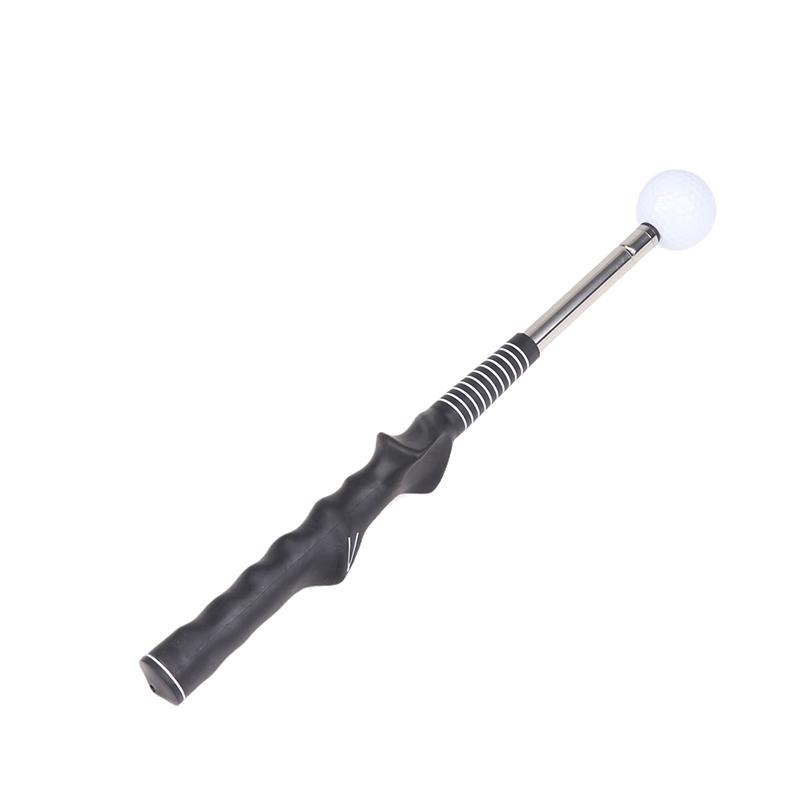 Golf Retractable Swing Practice Stick Trainer Golf Sound Assistant Practitioner Anti-Slip Rubber Grip Posture Aid Corrector