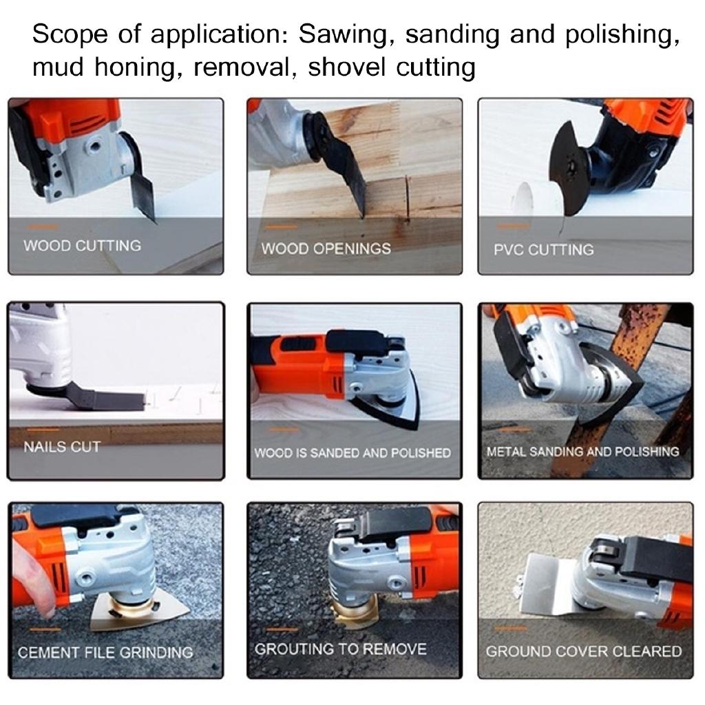 300W 220V Multi-function Oscillating Tool Kit Electric Woodworking Cutting Machine Wood Laminator Cutter Trimmer Saw