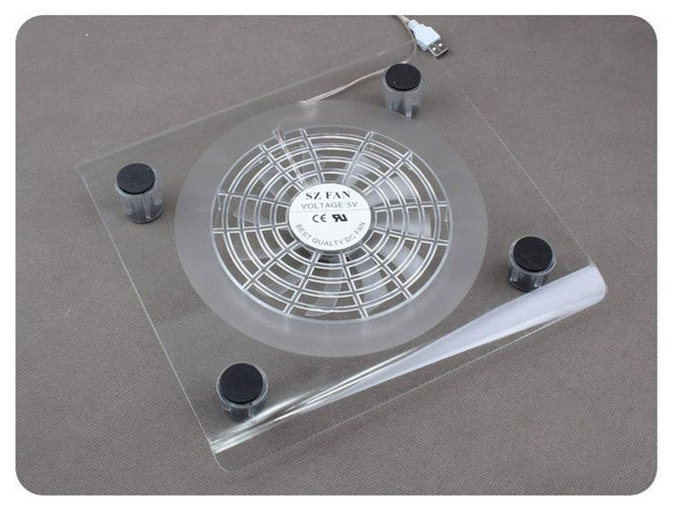 Transparent No-Brand Laptop Cooler Base
