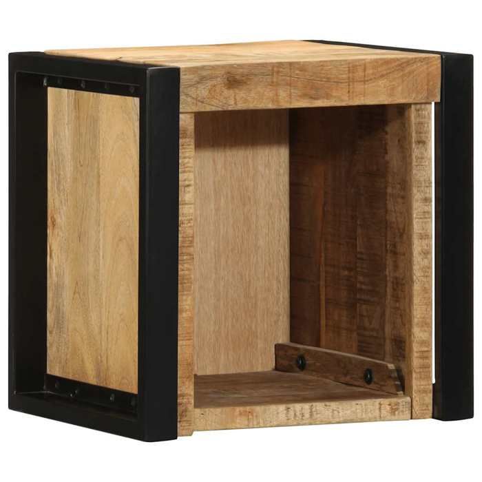 VidaXL Table de chevet 40x35x40 cm bois massif de manguier brut, armoire de lit, meuble de chambre à coucher, table de 4015957
