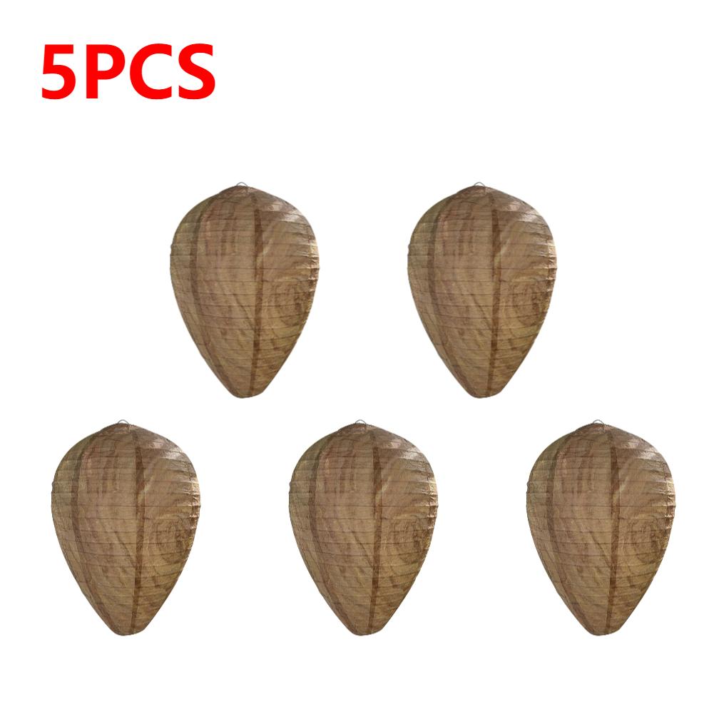 1-10PCS Hanging Wasp Nest Decoy Outdoor Waterproof Fake Wasp Nest Decoy Nest Decoy Hornets Plastic Insects Paper Drive Beehive