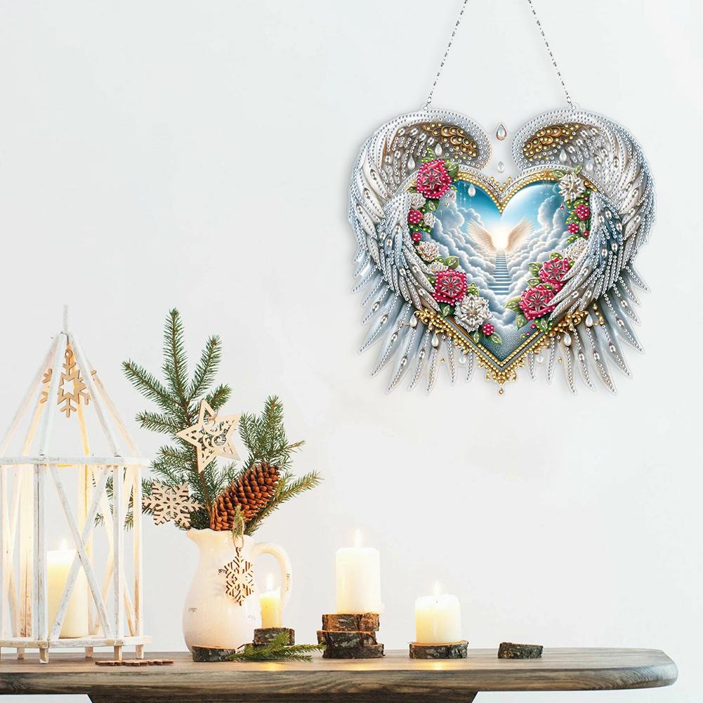 Acrylic 2D/Flat DIY Special Shape Hanging Diamond Art Kits Diamond Painting Set Diamond Art Pendant Home Wall Decoration Crafts